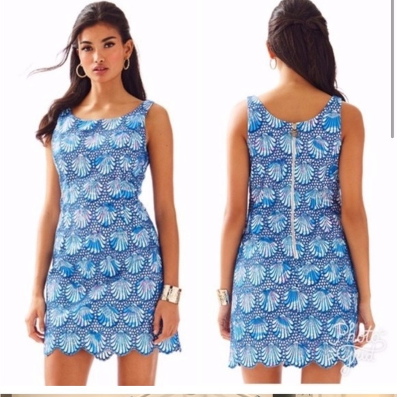 Lily Pulitzer Aralyn Shell Eyelet Shift Dress - Picture 1 of 11